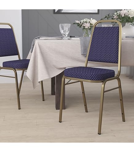 Amazon.com: EMMA + OLIVER Trapezoidal Back Vinyl Stackable Banquet